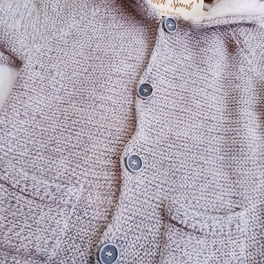 ZARA Baby Girl Hoodie Jacket Knitwear 18-24M - Picture 4 of 7